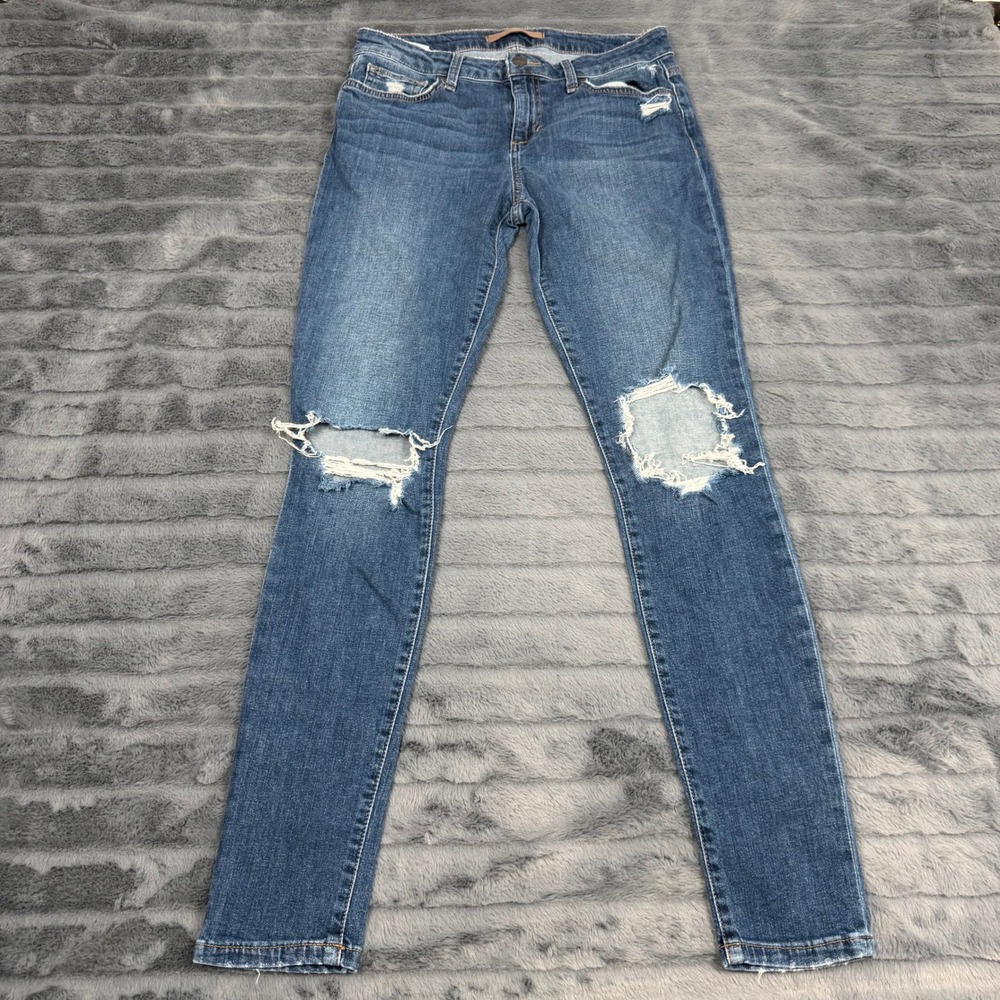 Joes Jeans Skinny Ankle Distressed Denim Blue Womens Size 28
